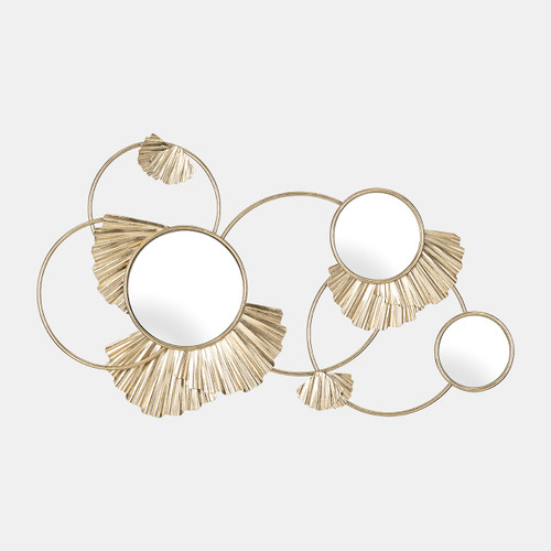 sagebrook home Metal 27" Fan Loops Mirrored Wall Decor Gold Wb Wishlist Create New