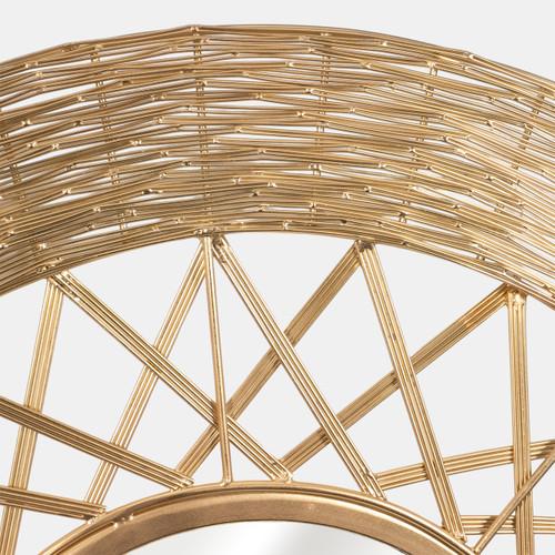 Sagebrook Home Metal 28" Weave-like Mirror Gold Wb Wishlist Create New