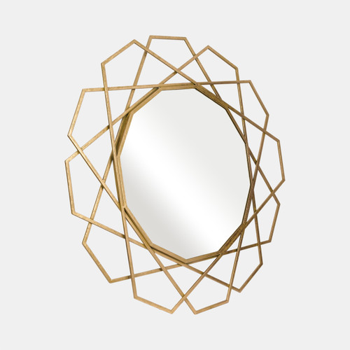 Sagebrook Home Metal 35" Geometric Mirror Gold Wb Wishlist Create New