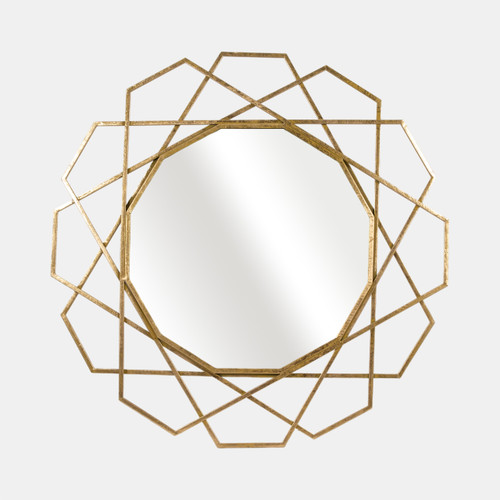 sagebrook home Metal 35" Geometric Mirror Gold Wb Wishlist Create New