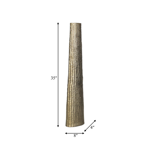 Sagebrook Home Metal 35" Ribbed Floor Vase Gold Wishlist Create New