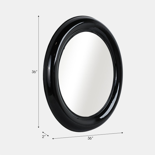 Sagebrook Home Metal 36" Round Mirror Black Wishlist Create New