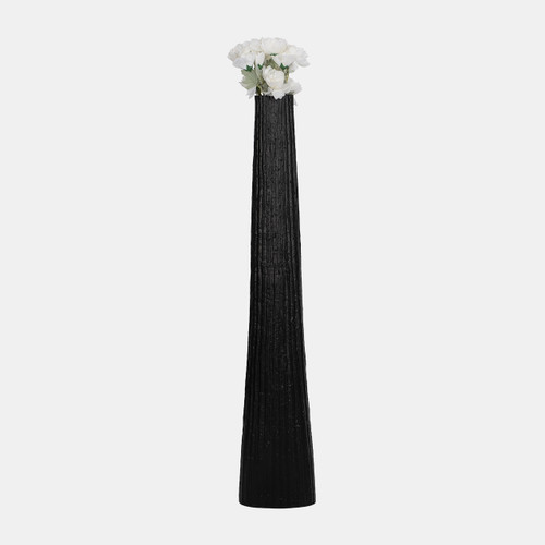 Sagebrook Home Metal 58" Ribbed Floor Vase Black Wishlist Create New