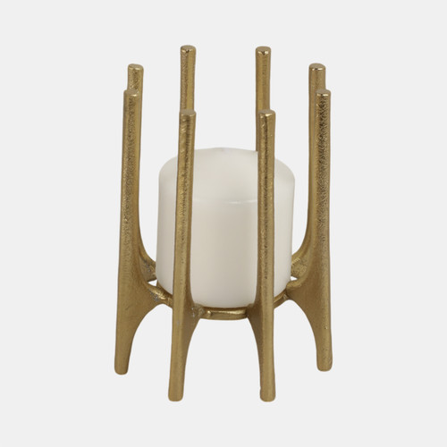 Sagebrook Home Metal 6" Candleholder With Spike Legs Gold Wishlist Create New