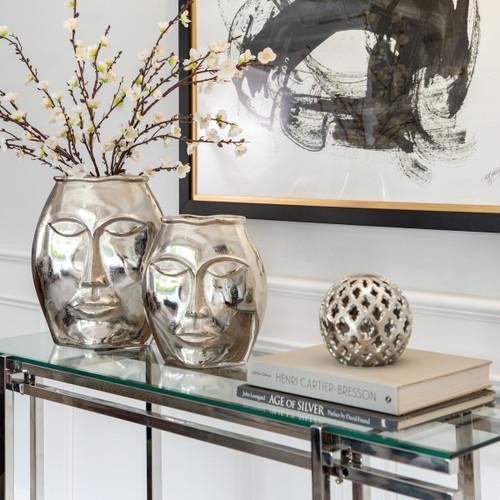 Sagebrook Home Metal 6" Cut-out Orb Silver Wishlist Create New