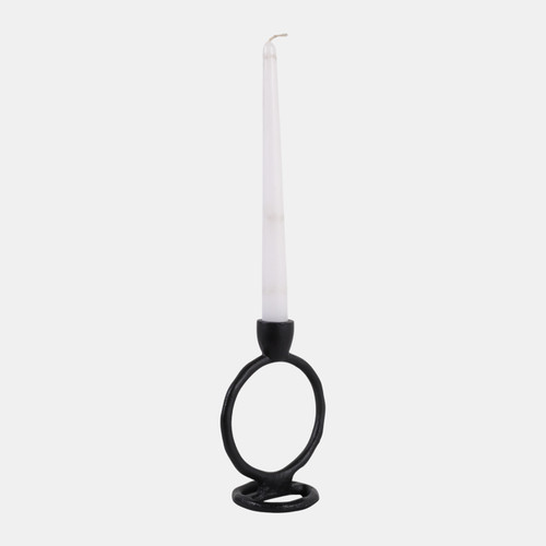 Sagebrook Home Metal 6" Round Ring Taper Candleholder Black Wishlist Create New