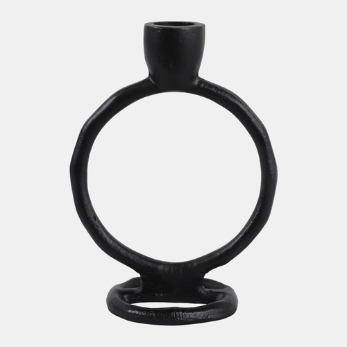 sagebrook home Metal 6" Round Ring Taper Candleholder Black Wishlist Create New