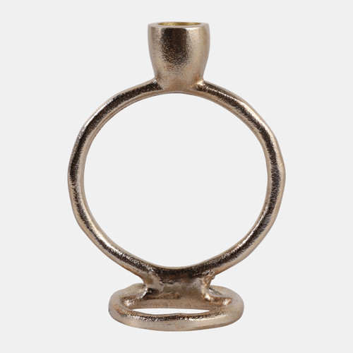sagebrook home Metal 6" Round Ring Taper Candleholder Gold Wishlist Create New