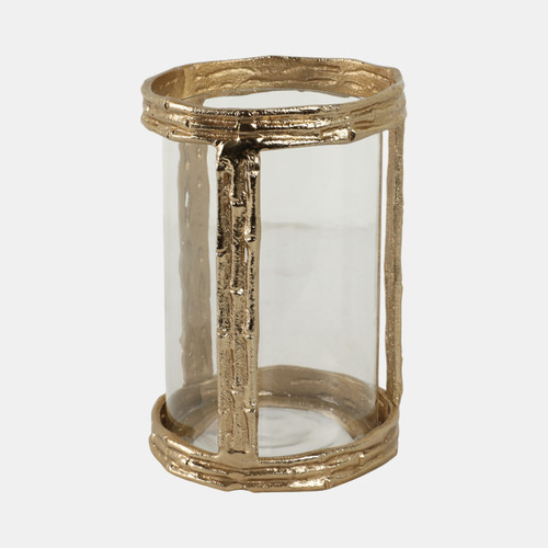 Sagebrook Home Metal 8" Hurricane W Glass Gold Wishlist Create New