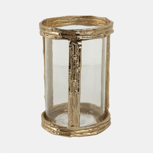 Sagebrook Home Metal 8" Hurricane W Glass Gold Wishlist Create New