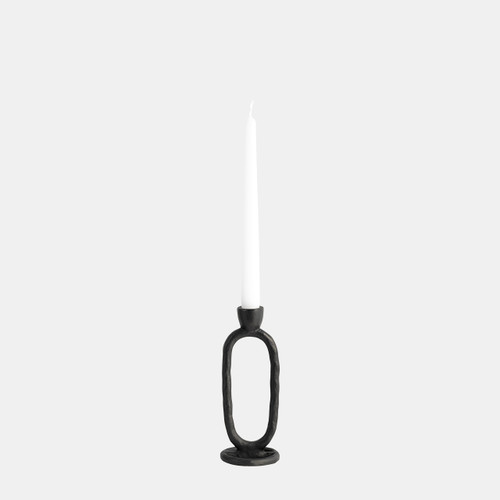 Sagebrook Home Metal 8" Open Oval Taper Candleholder Black Wishlist Create New