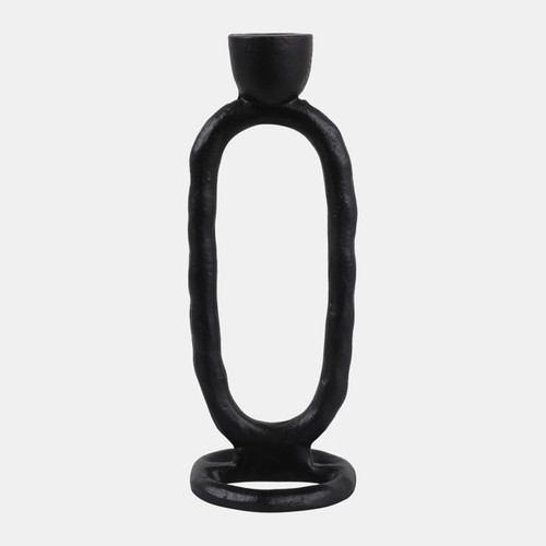 sagebrook home Metal 8" Open Oval Taper Candleholder Black Wishlist Create New