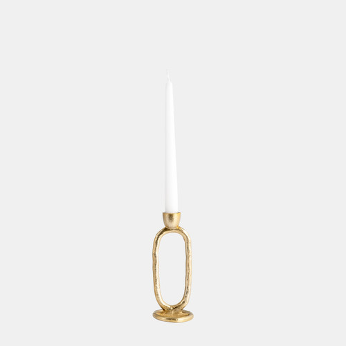 Sagebrook Home Metal 8" Open Oval Taper Candleholder Gold Wishlist Create New