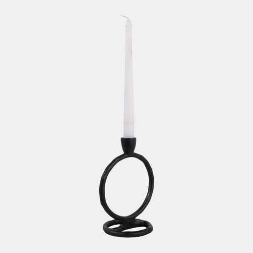 Sagebrook Home Metal 8" Round Ring Taper Candleholder Black Wishlist Create New