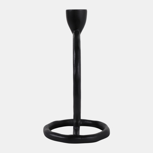 Sagebrook Home Metal 8" Round Ring Taper Candleholder Black Wishlist Create New
