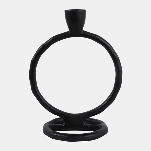 sagebrook home Metal 8" Round Ring Taper Candleholder Black Wishlist Create New