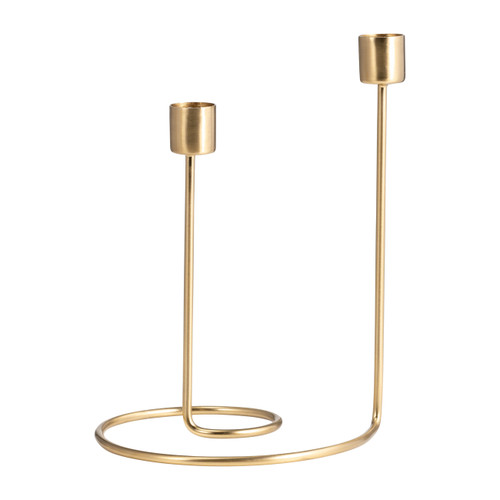 sagebrook home Metal 8" Swirly 2-taper Candleholder Gold Wishlist Create New
