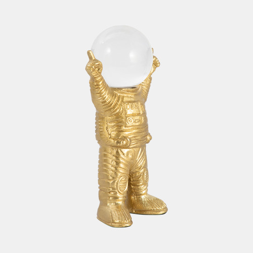 Sagebrook Home Metal 9" Astronaut W Crystal Orb Head Gold/clea Wishlist Create New