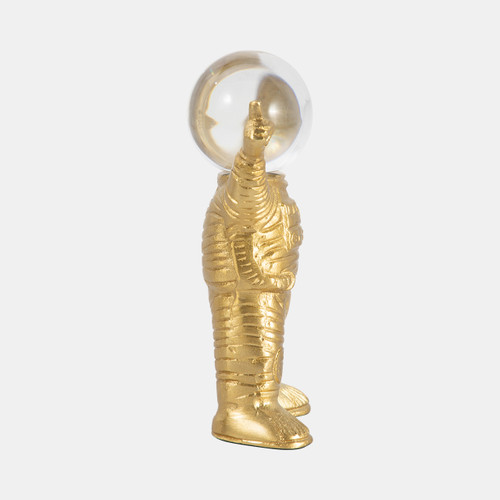 Sagebrook Home Metal 9" Astronaut W Crystal Orb Head Gold/clea Wishlist Create New