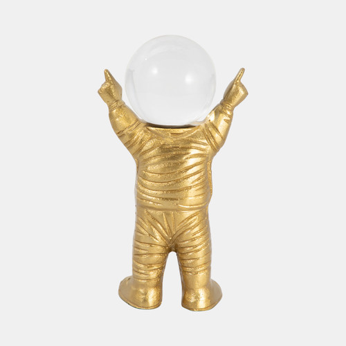 Sagebrook Home Metal 9" Astronaut W Crystal Orb Head Gold/clea Wishlist Create New