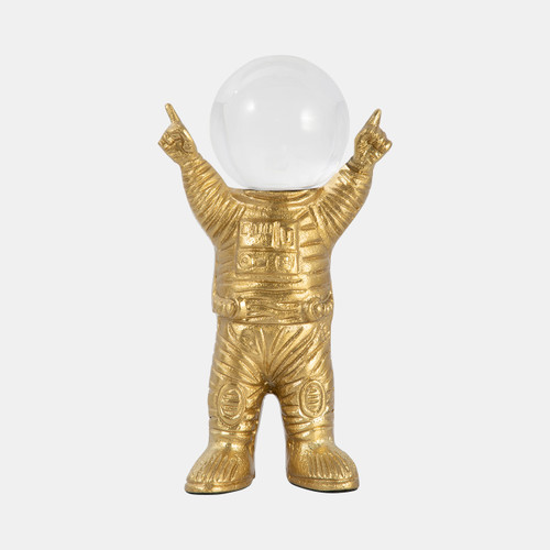sagebrook home Metal 9" Astronaut W Crystal Orb Head Gold/clea Wishlist Create New