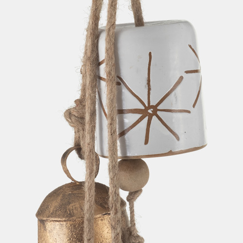 Sagebrook Home Metal/cer 28" Bell Clusters Gold/white Wishlist Create New