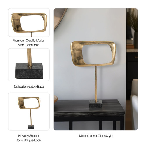 Sagebrook Home Metal/marble 20" Table Top Deco Gold Kd Wishlist Create New