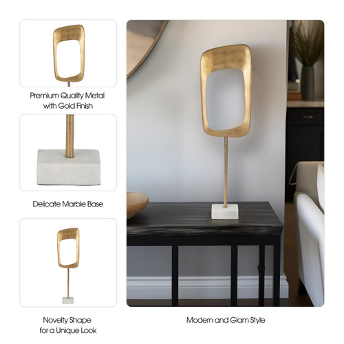 Sagebrook Home Metal/marble 26" Table Top Deco Gold - Kd Wishlist Create New