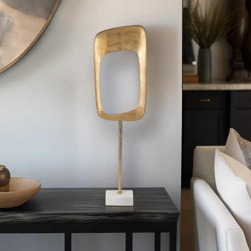 Sagebrook Home Metal/marble 26" Table Top Deco Gold - Kd Wishlist Create New