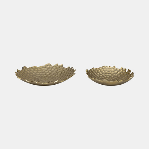 Sagebrook Home Metal S/2 12/16" Honeycomb Bowls Gold Wishlist Create New