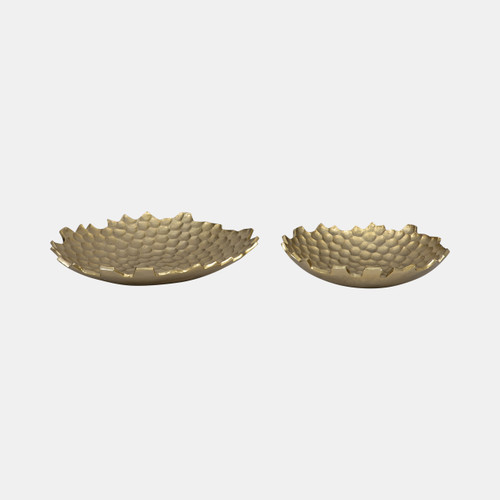 sagebrook home Metal S/2 12/16" Honeycomb Bowls Gold Wishlist Create New