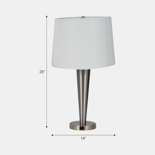 Sagebrook Home Metal S/2 25"h Slim Cone Table Lamps Nickel Wishlist Create New
