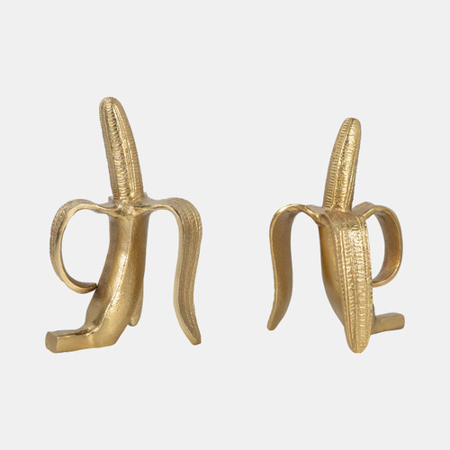 Sagebrook Home Metal S/2 9" Banana Bookends Gold Wishlist Create New