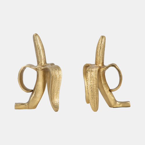 sagebrook home Metal S/2 9" Banana Bookends Gold Wishlist Create New