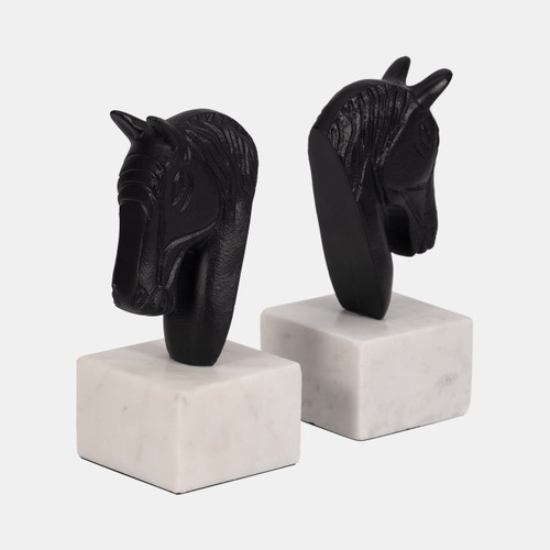 Sagebrook Home Metal S/2 Horse Head Bookends White/black Wishlist Create New