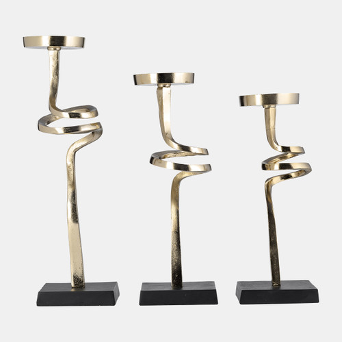Sagebrook Home Metal S/3 13 15 17" Abstract Candle Pillar Holder Wishlist Create New