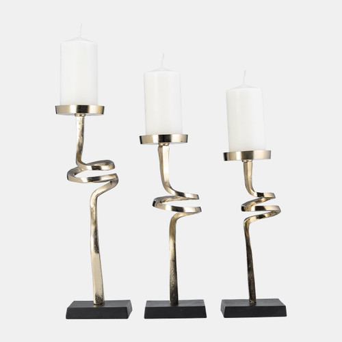 Sagebrook Home Metal S/3 13 15 17" Abstract Candle Pillar Holder Wishlist Create New