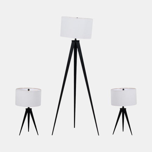 Sagebrook Home Metal S/3 23/60"h Table&floor Tripod Lamps Blk Wishlist Create New