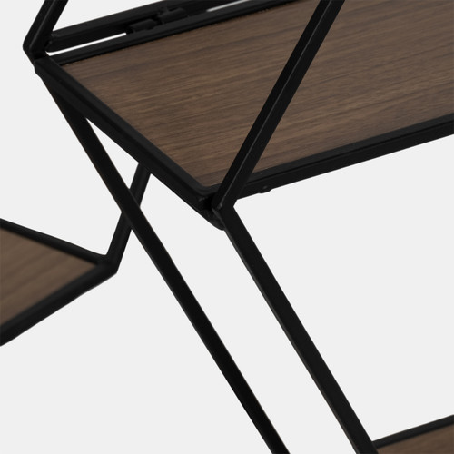 Sagebrook Home Metal/wd S/3 21/24/26" Hex Folding Wall Shelf Blk Wishlist Create New