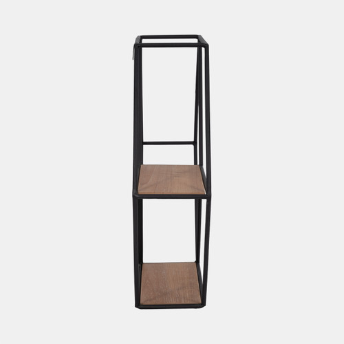 Sagebrook Home Metal/wood 20" Hexagon Mirrored Wall Shelf Black Wishlist Create New