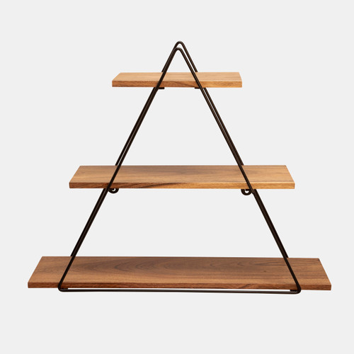 Sagebrook Home Metal/wood 20" Triangle Wall Shelf Brown Wishlist Create New