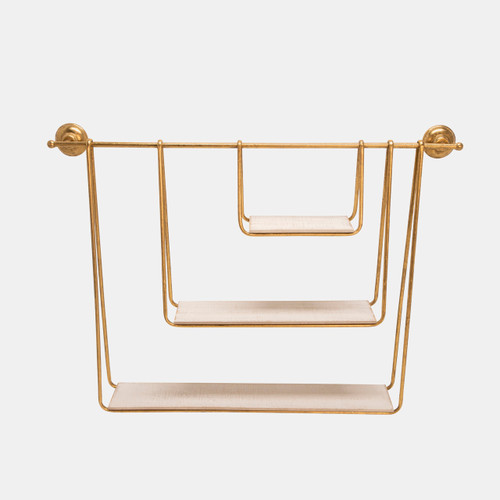 Sagebrook Home Metal/wood 29" 3-tier Hanging Wall Shelf White Wishlist Create New