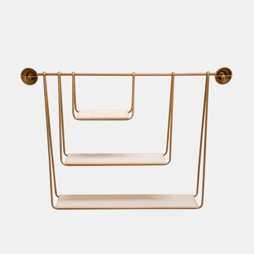 Sagebrook Home Metal/wood 29" 3-tier Hanging Wall Shelf White Wishlist Create New