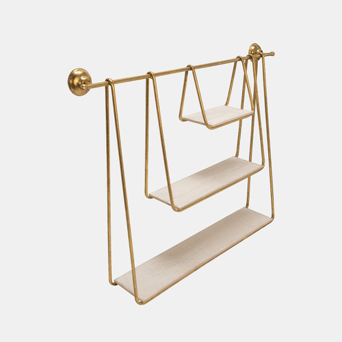 sagebrook home Metal/wood 29" 3-tier Hanging Wall Shelf White Wishlist Create New