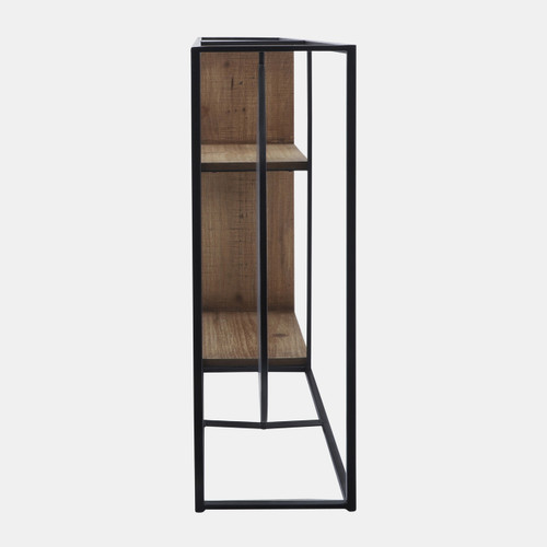 Sagebrook Home Metal/wood 34"l Wall Shelf With Mirror Black/brow Wishlist Create New