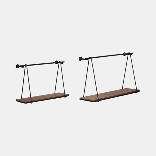 Sagebrook Home Metal/wood S/2 12/14"h Swing Like Wall Shelves B Wishlist Create New