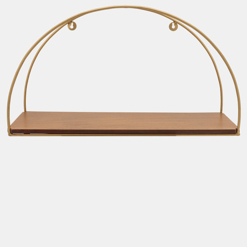 Sagebrook Home Metal/wood S/3 10/12/14"h Wall Shelves Brown/gol Wishlist Create New