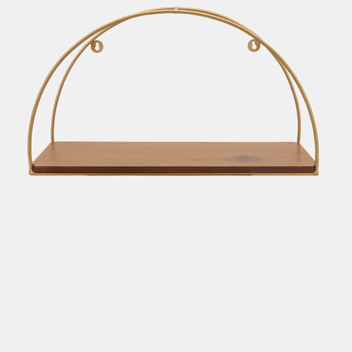 Sagebrook Home Metal/wood S/3 10/12/14"h Wall Shelves Brown/gol Wishlist Create New