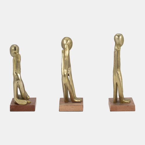 Sagebrook Home Metal/wood S/3 9" Deep Thoughts Gold Wishlist Create New