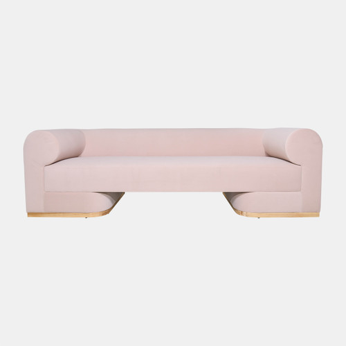 Sagebrook Home Modern Sofa - Oak Wood Base Blush Wishlist Create New